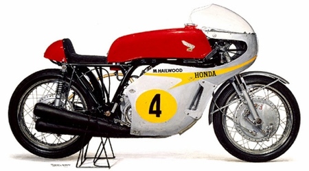 Mike Hailwood Isla de Man 1967 Honda RC181