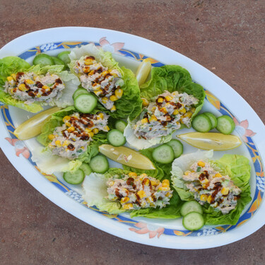 Wraps de lechuga y atún, una receta ligera y nutritiva, ideal para un picoteo veraniego 