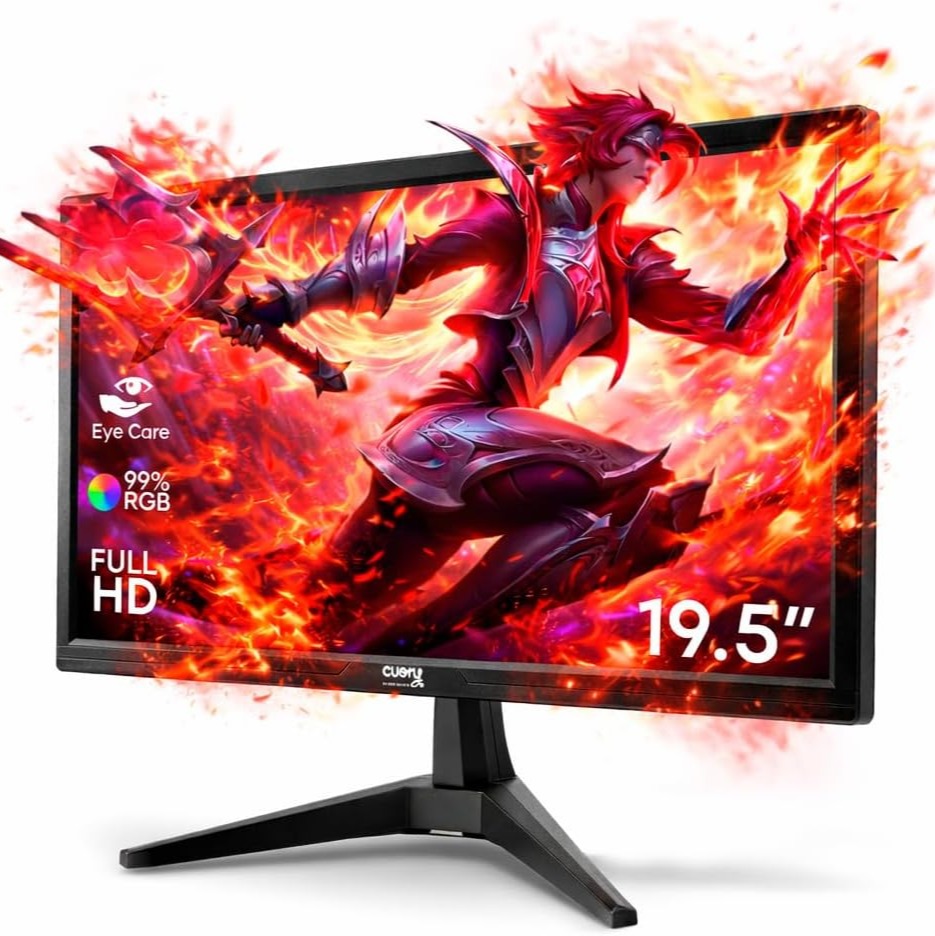 Cuory Monitor 19.5 Pulgadas Led Hdmi Full Hd Pantalla Flat 100 Hz Negro