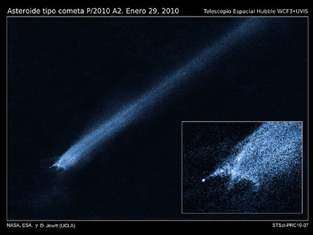 Posible colisión de asteroides captada con el Hubble