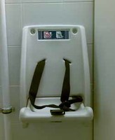 Asientos para colocar al bebé en los baños de Ikea