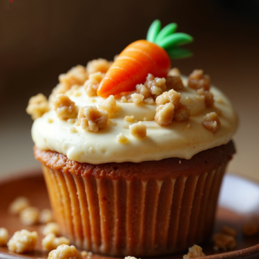Cupcakes esponjosos de pastel de zanahoria con betún de queso crema: irresistibles y listos en minutos