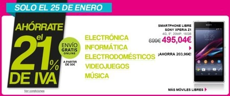 El Corte Inglés, electrodomésticos, electrónica, tecnología... etc. ¡Hoy día sin IVA!