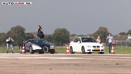El BMW M3 se atreve con todo... incluso con un Bugatti Veyron