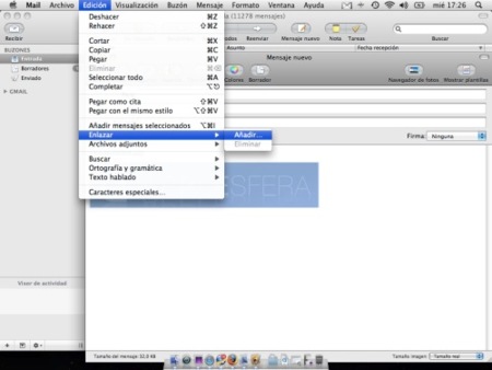 Añadir enlaces a las firmas de Mail.app