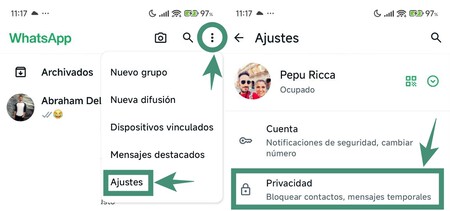 Whatsapp Ajustes