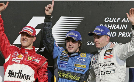 Fernando Alonso, Michael Schumacher, Kimi Räikkönen 2006