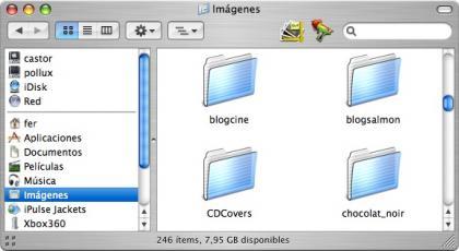 Aplicaciones en la barra de Finder