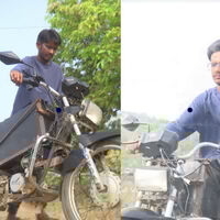 Su padre no podía ir a trabajar por el precio de la gasolina. Su hijo convirtió la Honda en eléctrica y autoequilibrada