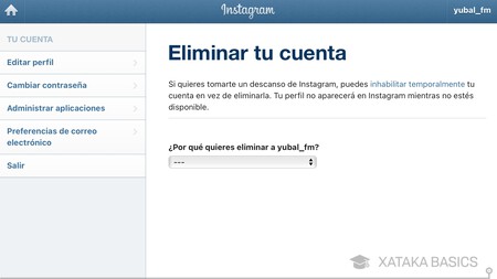 Instagram: así puedes eliminar o desactivar tu cuenta