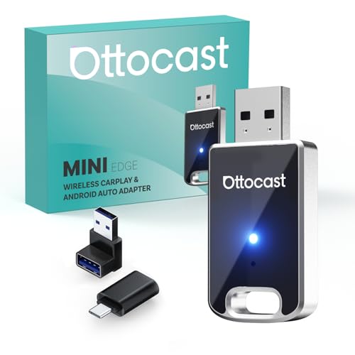 (Nuevo Modelo 2025) OTTOCAST Adaptador Inalámbrico Ottocast Mini Edge 