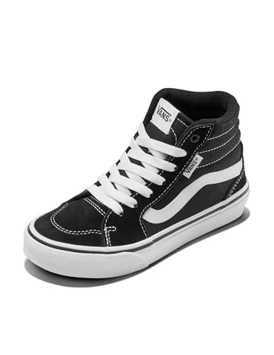 Vans Filmore Hi, Zapatillas para Unisex niños, (Suede/Canvas) black/white, 38.5 EU