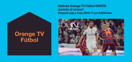 Orange ofrecerá Liga y Copa por 9,95 euros. Con Champions y Europa League por otros 9,95 euros