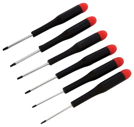 Por 7,50 euros tenemos este set de seis destornilladores de precisión Am-Tech Torx en Amazon