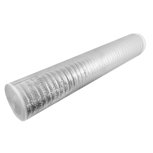 Aislante Térmico Reflexivo Aluminio y Espuma por metros | Aislante Acústico y Térmico Coche, Viviendas, Caravanas, Buhardillas, Ventanas, Conductos Ventilación (60 cm x 10 m)