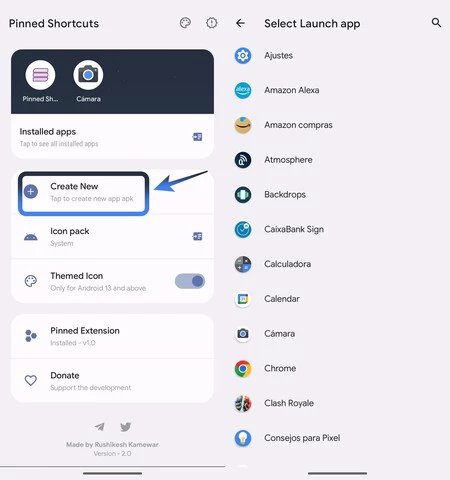 固定されたショートカットをキャプチャします