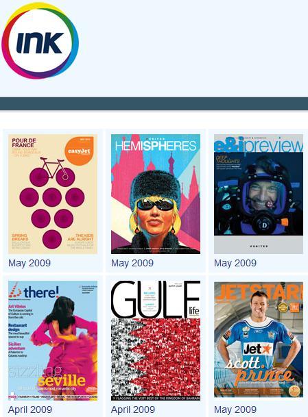 Ink Live, las revistas de las aerolíneas en la web