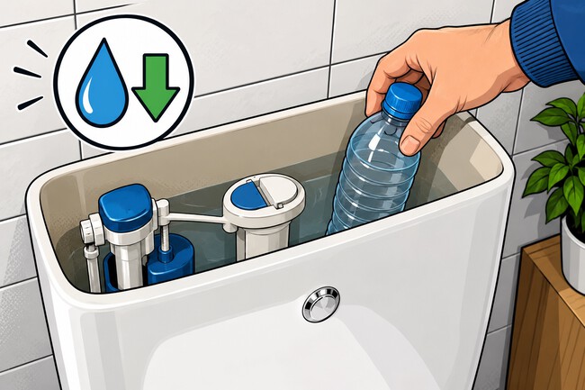 Botella En la cisterna