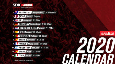 Calendario Sbk 2020