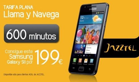 Nueva tarifa Llama y navega con 600 minutos y 500 MB de Jazztel Móvil y oferta junto al Samsung Galaxy SII