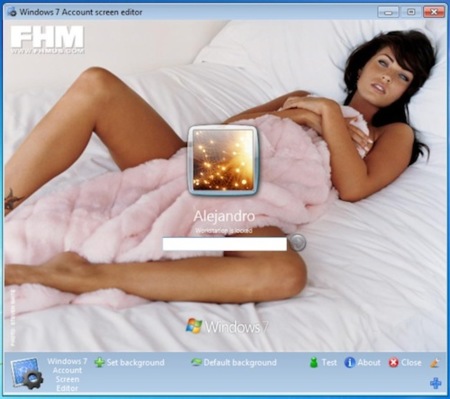 Cambia la pantalla de login de Windows 7 con Account Screen Editor
