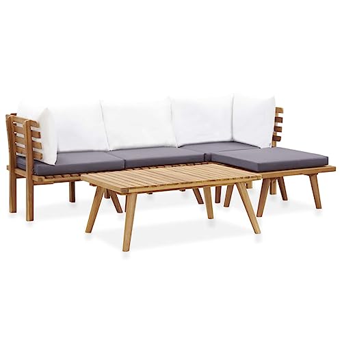 vidaXL Juego de Muebles de Jardín 5 Piezas 