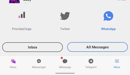 Beeper Android アプリ内のメッセージ選択