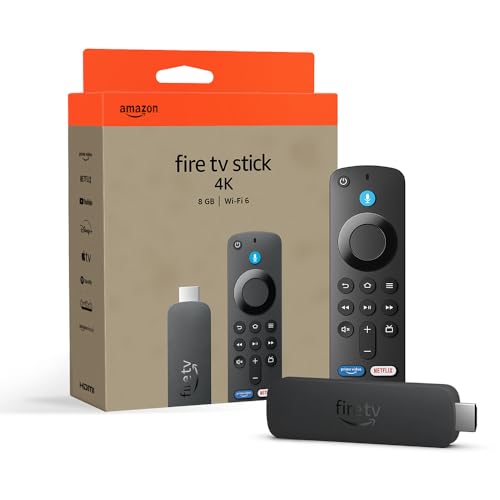 Amazon Fire TV Stick 4K (Última generación), Dispositivo de streaming compatible con Wi-Fi 6, Dolby Vision, Dolby Atmos y HDR10+