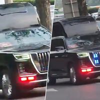 Xi Jinping se desplaza oficialmente en un SUV de techo anormalmente alto. La explicación es muy sencilla: drones
