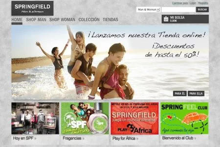Springfield estrena web y ahora puedes comprar online