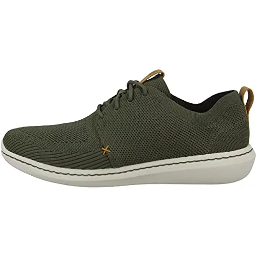Clarks Step Urban Mix, Zapatillas para Hombre Verde Khaki, 44 EU