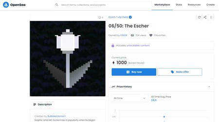 Una imagen NFT pixelada que homenajea la 'burbuja de los tulipanes' del s. XVI se ha vendido por más de 3 millones de dólares