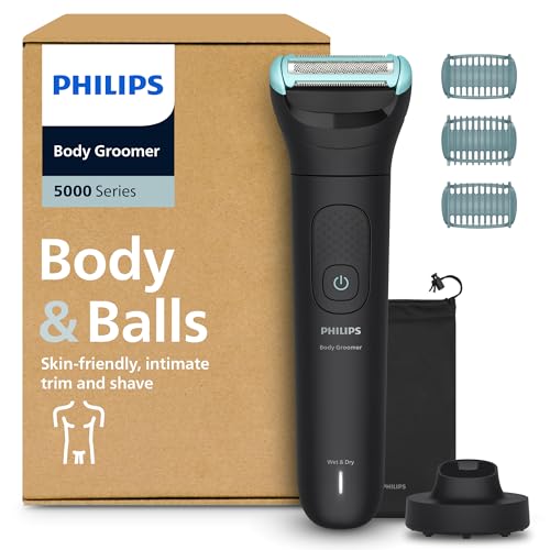 Philips Body Shaver Series 5000 - Trimmer for Men with Triple Protect System, Shaves and Trims the Intimate Area, Suitable for the Shower, 100 min. of autonomy. BG5485/30