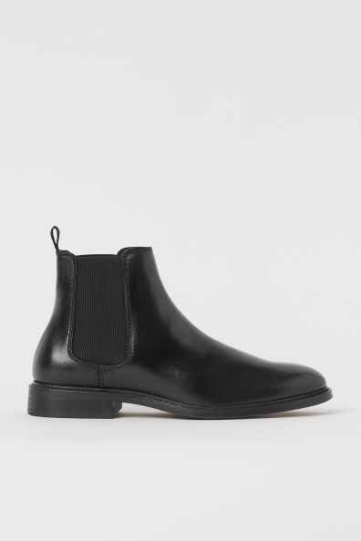 Bota chelsea en piel color negro