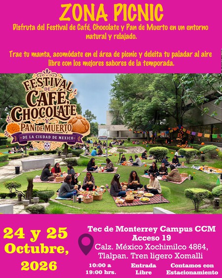 Lánzate al Festival de Café, Chocolate y Pan de muerto con área de picnic el 24 y 25 de octubre al suroeste de la CDMX