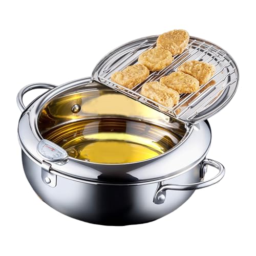 Gevvnss Freidora de Aceite Pequeña con Cestillo