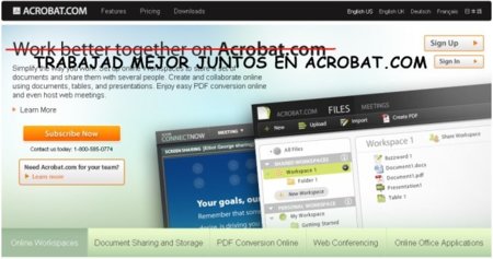 Acrobat.com en breve en español