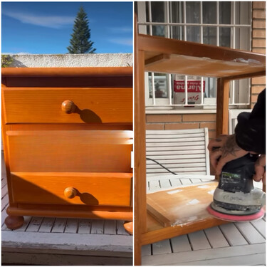 Era una mesita de noche viejuna, pero con esta transformación se ha convertido en el nuevo mueble auxiliar tendencia en la cocina