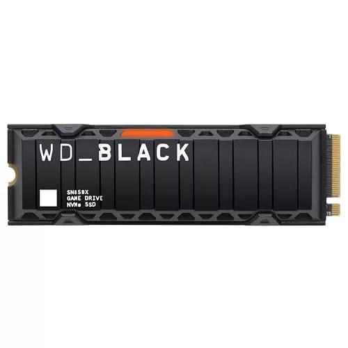 WD_BLACK SN850X NVMe SSD, 2TB M.2 2280, NVMe SSD con disipador de calor, Velocidades de lectura hasta 7300 MB/s, escritura 6600 MB/s, SSD para Juegos internos, PCIe Gen 4, SSD de alto rendimento WD_BLACK SN850X NVMe SSD, 2TB M.2 2280, NVMe SSD con disipador de calor, Velocidades de lectura hasta 7300 MB/s, escritura 6600 MB/s, SSD para Juegos internos, PCIe Gen 4, SSD de alto rendimento