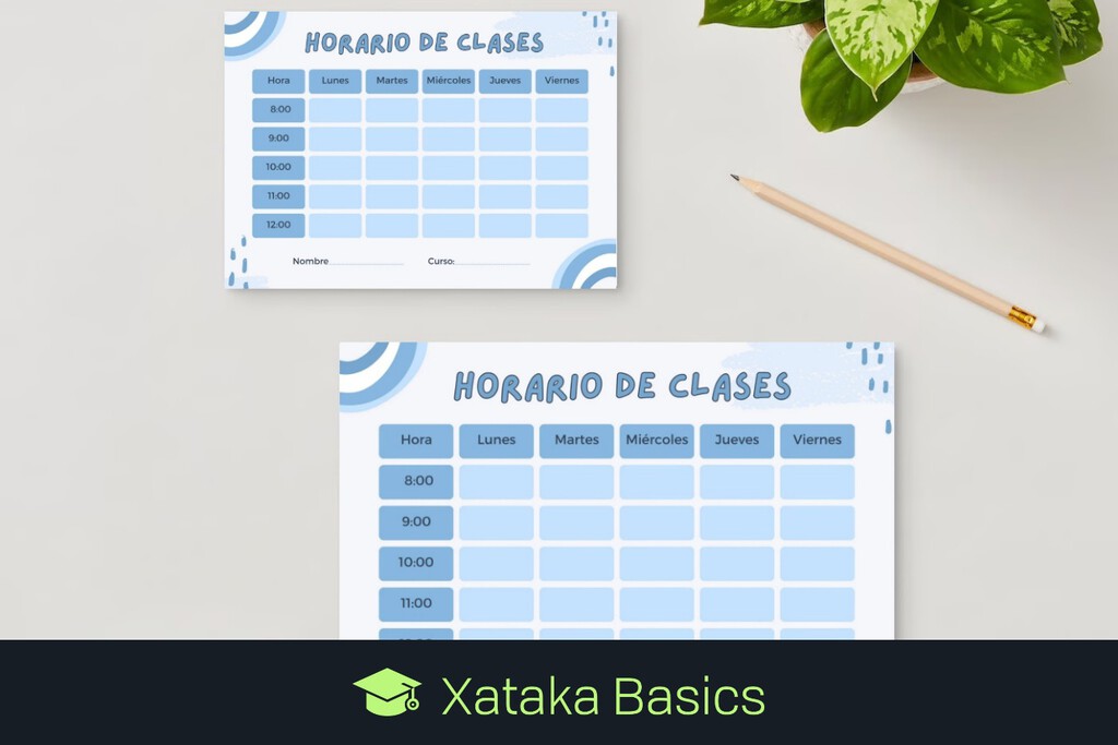 Plantillas de horario escolar para curso 2024/25: 38 modelos para crear tus horarios de asignaturas en Canva, Word o Excel