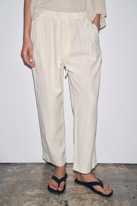 Pantalon Blanco Zara Otoño
