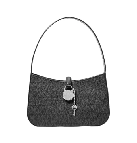Michael Kors Lyra - Pochette con logotipo pequeño de PVC negro