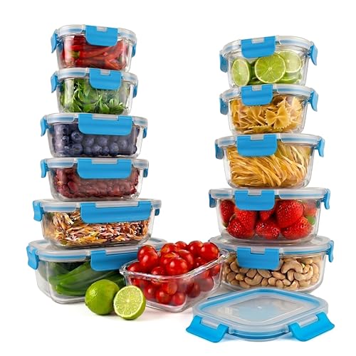 Nutrichef tuppers de cristal herméticos con tapas