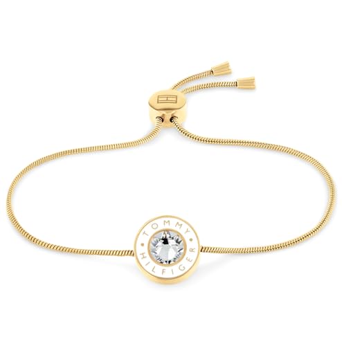 Tommy Hilfiger Jewelry Pulsera para Mujer en Oro Amarillo con un Cristal - 2780806