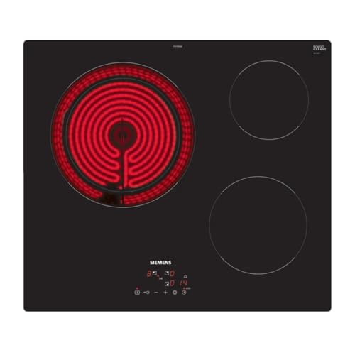 Siemens, Placa Vitrocerámica, 60 cm, 3 zonas, Negro, ET61RBKB8E