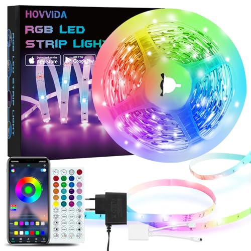 HOVVIDA Tira LED 5m, RGB Luces LED 5m, 150 LED, LED 5m, 30 LED/Metro