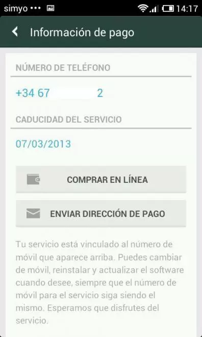 WhatsApp con PayPal