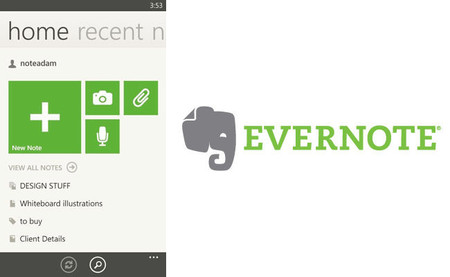 Evernote para Windows Phone alcanza la versión 3.0, incorporando interesantes novedades