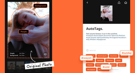 Aicut, una app para crear fotos con modo retrato y sugerir hashtags relacionados mediante IA