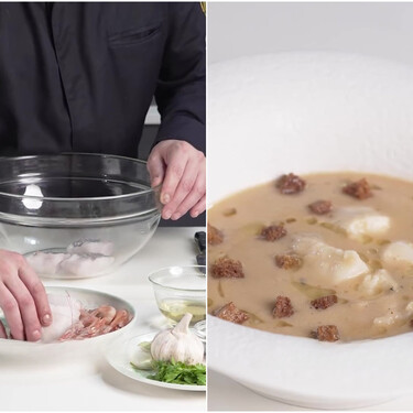 No ladra, pero este caldillo de perro gaditano que el chef Ángel León hace es una sopa de pescado perfecta para Navidad 